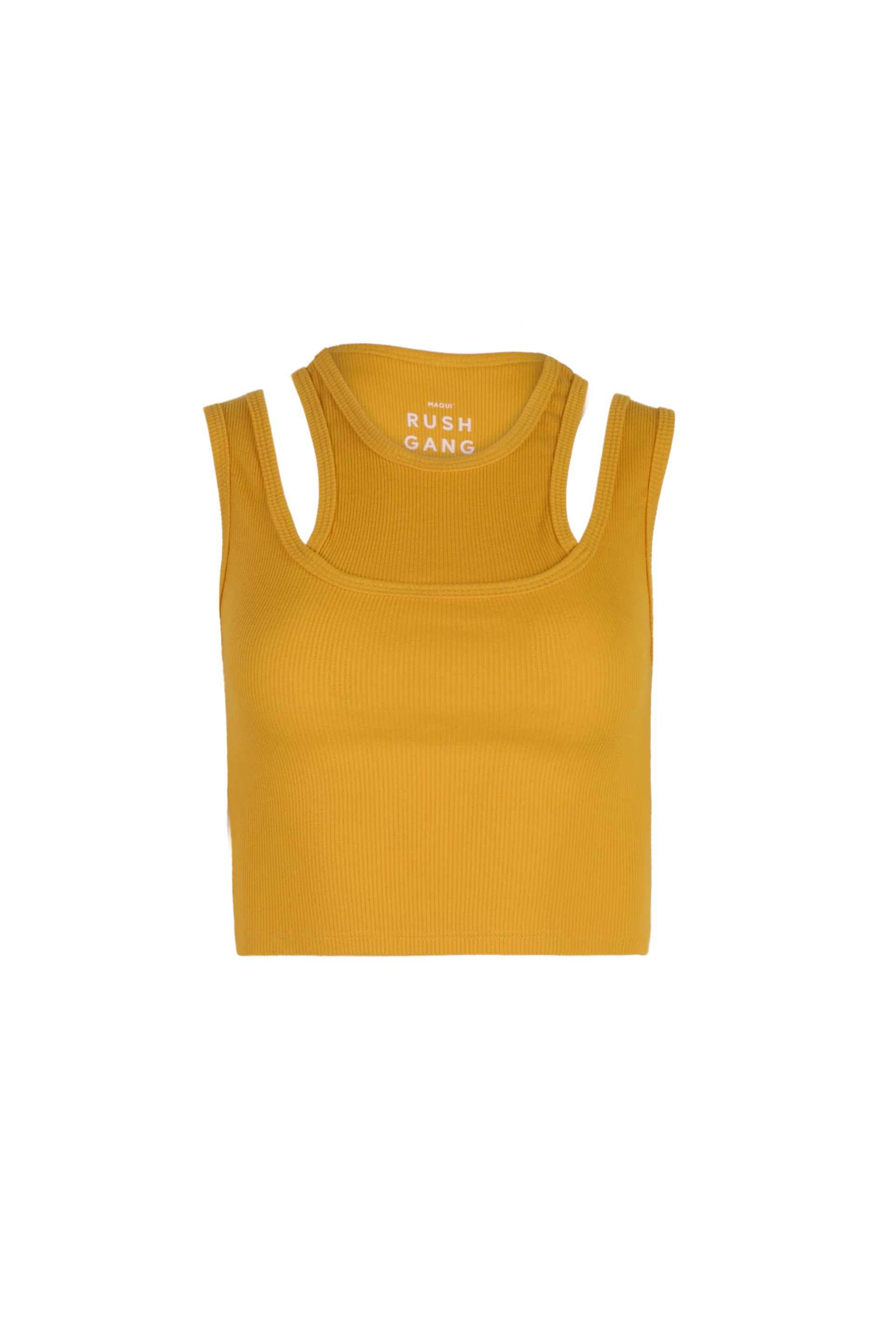 Ribbed Crop Top - Mostaza